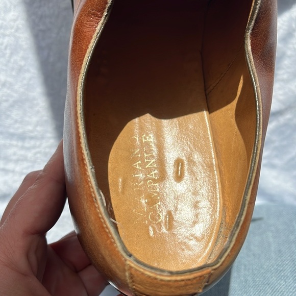 100% leather Mariano Campanile men’s oxfords size 8.5 IT which is US Mens 9.5 - Picture 3 of 13